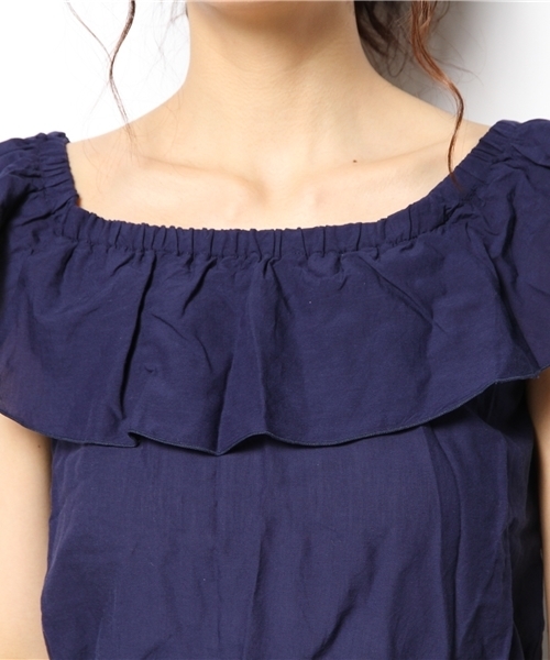 WEGO（ウィゴー）の「WEGO/オフショルダーブラウス（シャツ/ブラウス・レディース・オフホワイト/ネイビー/ライトイエロー/ライトピンク・FREE）」の11枚目の写真