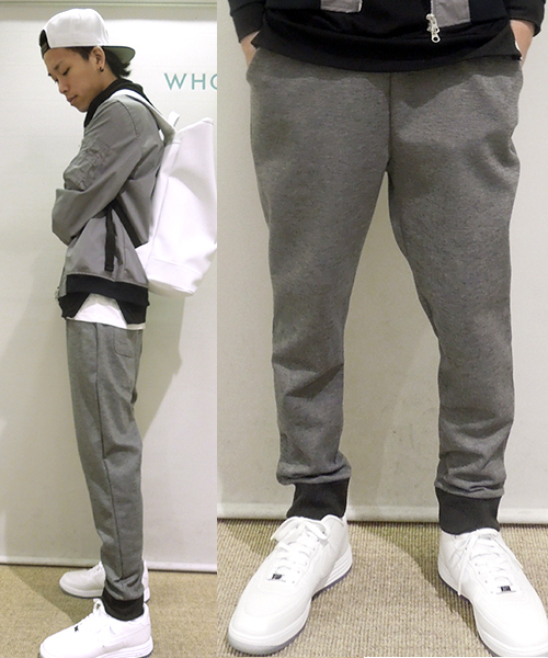 WHO'S WHO gallery（フーズフーギャラリー）の「リラックスジャージー03（スラックス・メンズ・チャコールグレー/ブラック/グレー・SMALL/MEDIUM）」の3枚目の写真