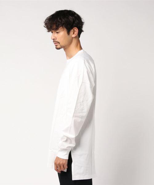 ATTACHMENT（アタッチメント）の「60/2 ギザシルキー天竺　クルーネックL/S（Tシャツ/カットソー・メンズ・オフホワイト/ブラック/ホワイト/ライトベージュ・3/1/2）」の5枚目の写真