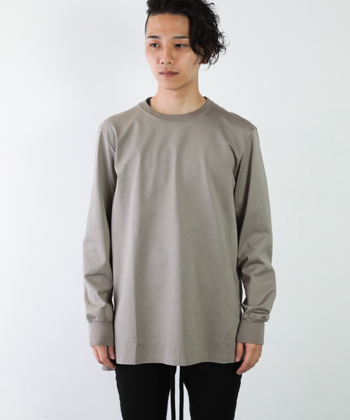 ATTACHMENT（アタッチメント）の「60/2 ギザシルキー天竺　クルーネックL/S（Tシャツ/カットソー・メンズ・オフホワイト/ブラック/ホワイト/ライトベージュ・3/1/2）」の4枚目の写真