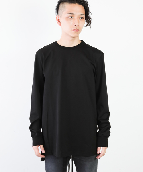 ATTACHMENT（アタッチメント）の「60/2 ギザシルキー天竺　クルーネックL/S（Tシャツ/カットソー・メンズ・オフホワイト/ブラック/ホワイト/ライトベージュ・3/1/2）」の3枚目の写真