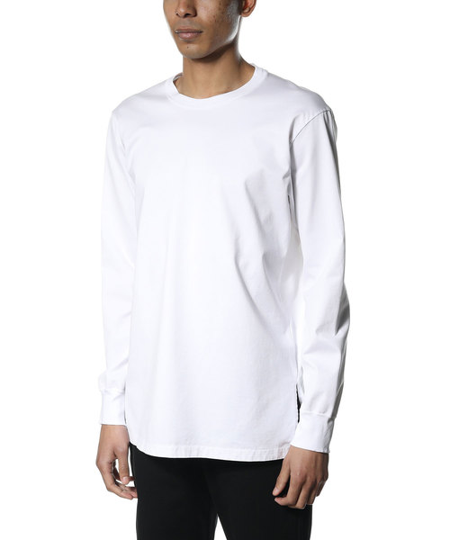 ATTACHMENT（アタッチメント）の「60/2 ギザシルキー天竺　クルーネックL/S（Tシャツ/カットソー・メンズ・オフホワイト/ブラック/ホワイト/ライトベージュ・3/1/2）」の7枚目の写真