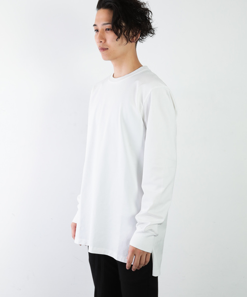 ATTACHMENT（アタッチメント）の「60/2 ギザシルキー天竺　クルーネックL/S（Tシャツ/カットソー・メンズ・オフホワイト/ブラック/ホワイト/ライトベージュ・3/1/2）」の21枚目の写真