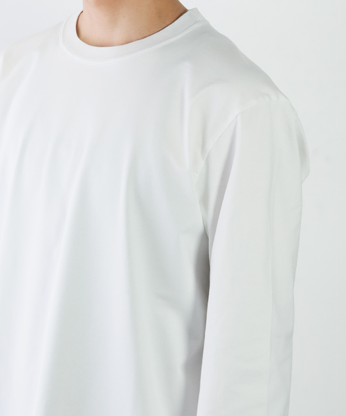 ATTACHMENT（アタッチメント）の「60/2 ギザシルキー天竺　クルーネックL/S（Tシャツ/カットソー・メンズ・オフホワイト/ブラック/ホワイト/ライトベージュ・3/1/2）」の18枚目の写真