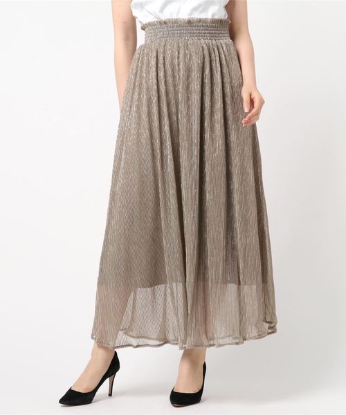 archives（アルシーヴ）の「グリッタープリーツスカート（スカート・レディース・ブラック/ベージュ/グレー・MEDIUM）」の3枚目の写真