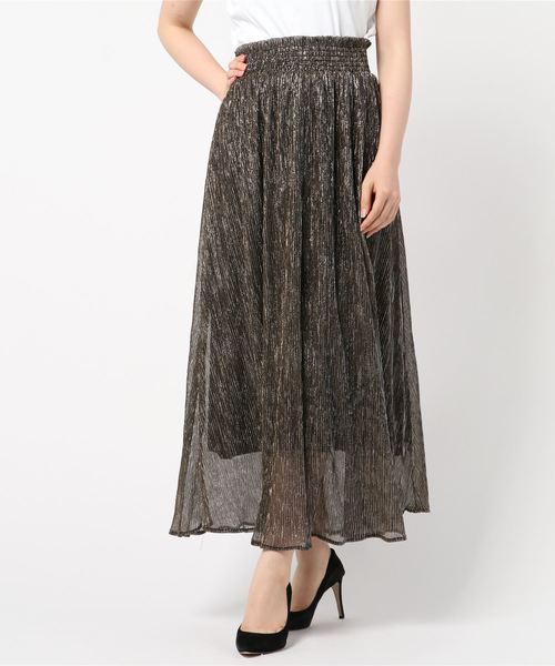 archives（アルシーヴ）の「グリッタープリーツスカート（スカート・レディース・ブラック/ベージュ/グレー・MEDIUM）」の2枚目の写真