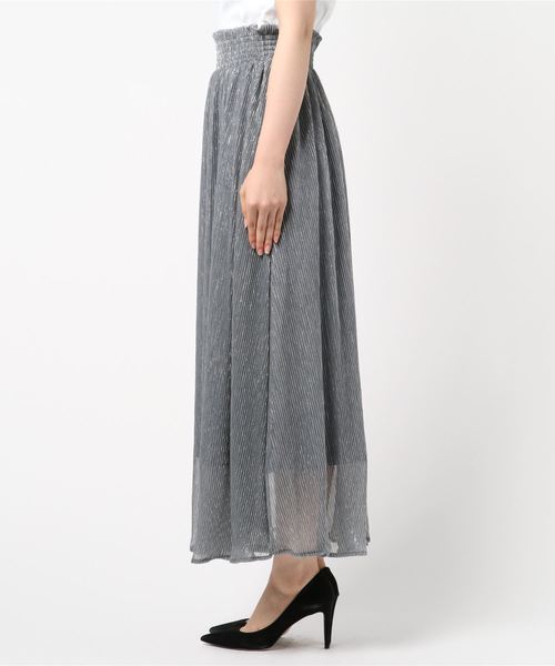 archives（アルシーヴ）の「グリッタープリーツスカート（スカート・レディース・ブラック/ベージュ/グレー・MEDIUM）」の4枚目の写真