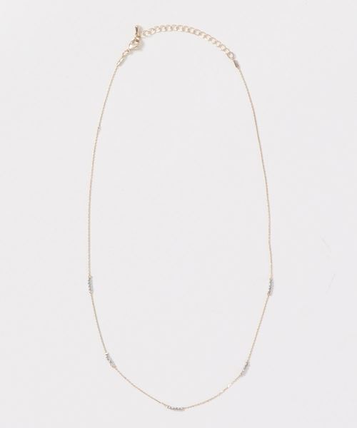 AMERICAN HOLIC（アメリカンホリック）の「ミニスクエアビーズショートネックレス＊（ネックレス・レディース・シルバー/ゴールド・FREE）」の2枚目の写真