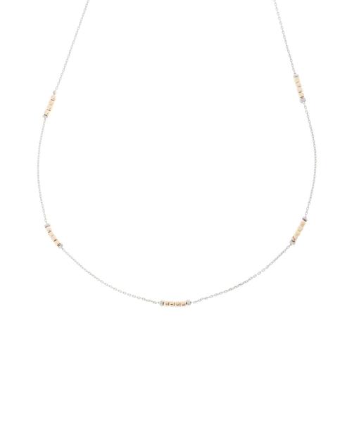 AMERICAN HOLIC（アメリカンホリック）の「ミニスクエアビーズショートネックレス＊（ネックレス・レディース・シルバー/ゴールド・FREE）」の3枚目の写真