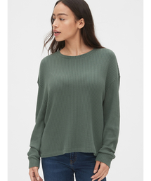 GAP | スラウチーワッフルニット クルーネックセーター(Tシャツ/カットソー)