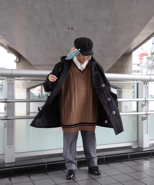 rovtski(ロフトスキー)の「【ビッグシルエット】オーバーサイズダッフルコート(ダッフルコート・メンズ・ブラック/ベージュ/グレー・FREE)」の15枚目の写真