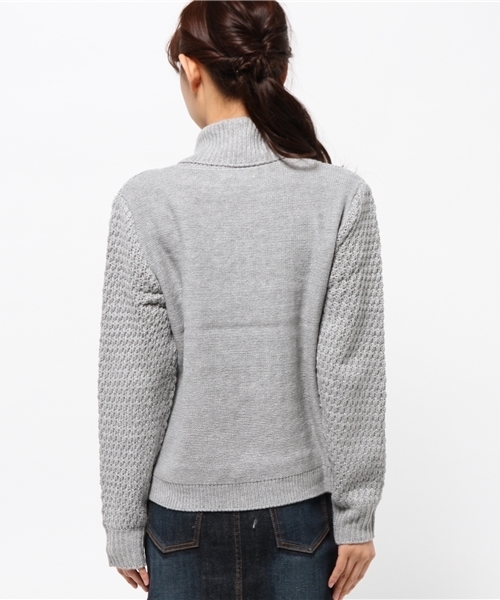 WEGO（ウィゴー）の「WEGO/ケーブル編みハイネックニット（ニット/セーター・レディース・アイボリー/杢グレー/サックスブルー/ライトピンク・FREE）」の14枚目の写真