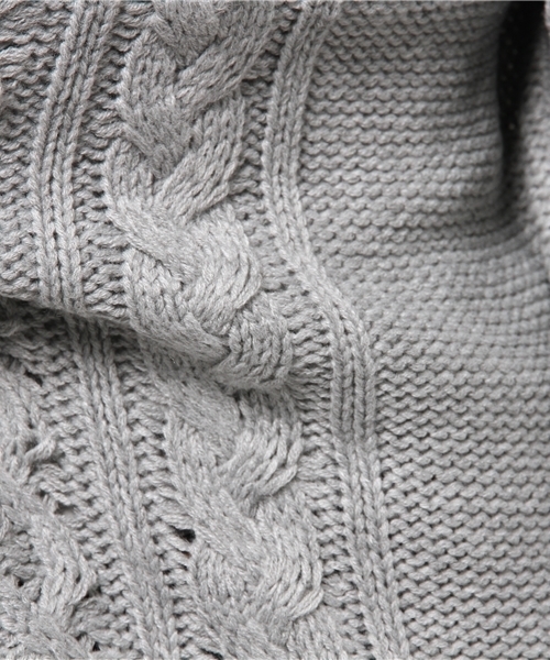 WEGO（ウィゴー）の「WEGO/ケーブル編みハイネックニット（ニット/セーター・レディース・アイボリー/杢グレー/サックスブルー/ライトピンク・FREE）」の8枚目の写真