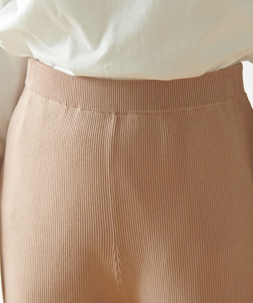 ROPE' PICNIC（ロペピクニック）の「【UVケア＆マシンウォッシャブル】センタースリットニットパンツ（その他パンツ・レディース・ブラック/カーキ/ベージュ系その他・40/38）」の6枚目の写真