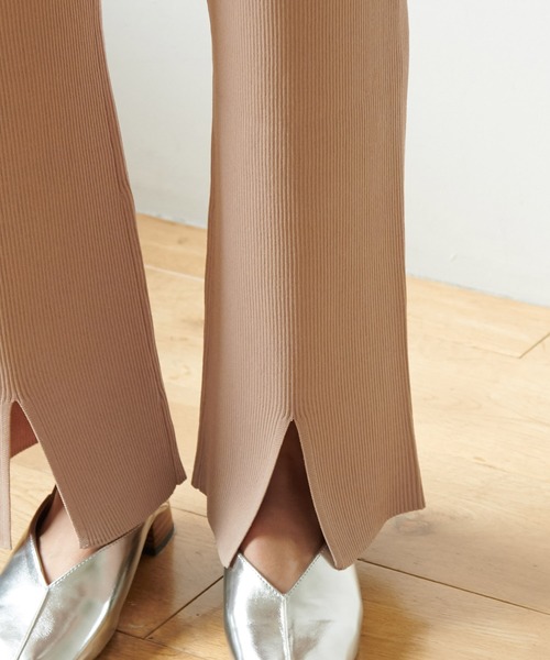 ROPE' PICNIC（ロペピクニック）の「【UVケア＆マシンウォッシャブル】センタースリットニットパンツ（その他パンツ・レディース・ブラック/カーキ/ベージュ系その他・40/38）」の8枚目の写真