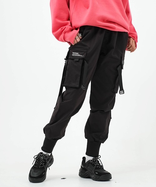 .KOM（ドットコム）の「スリムカーゴパンツ（カーゴパンツ・メンズ・ブラック・L）」の6枚目の写真