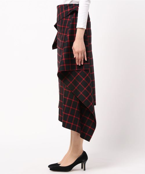 MIHARAYASUHIRO（ミハラヤスヒロ）の「【MIHARAYASUHIRO（ミハラヤスヒロ）】チェックスカート（スカート・レディース・ブラウン/ブラック・36）」の4枚目の写真