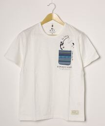 【BLUE STANDARD】スラブ素材 ペンギンアイコン アニマルプリント スタンダードシルエット ユニセックスサイジングポケット付きTシャツ 環境保全対象アイテム