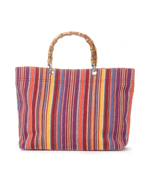 LAKOLE（ラコレ）の「バンブーハンドルマーケットバッグ / LAKOLE（ハンドバッグ・レディース・レッド/ブルー・FREE）」の16枚目の写真