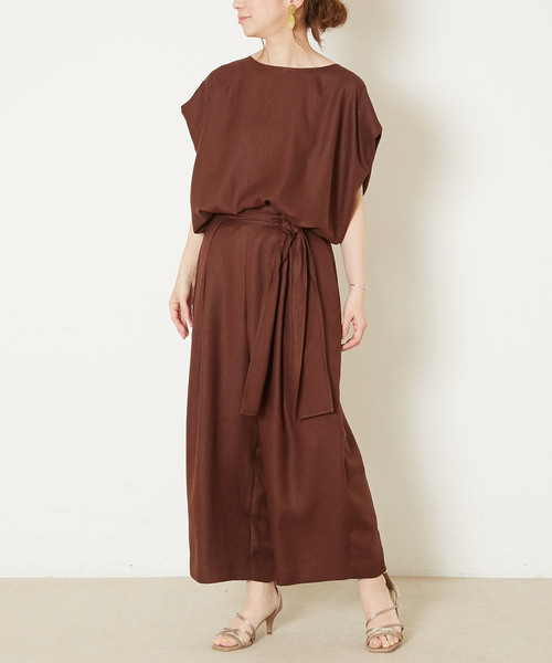 Liesse（リエス）の「リボン付きフレアパンツ（その他パンツ・レディース・ホワイト/ベージュ/ブラウン/レッド・S/M）」の3枚目の写真