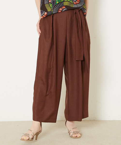 Liesse（リエス）の「リボン付きフレアパンツ（その他パンツ・レディース・ホワイト/ベージュ/ブラウン/レッド・S/M）」の11枚目の写真