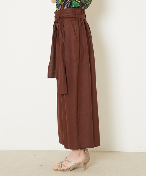 Liesse（リエス）の「リボン付きフレアパンツ（その他パンツ・レディース・ホワイト/ベージュ/ブラウン/レッド・S/M）」の13枚目の写真