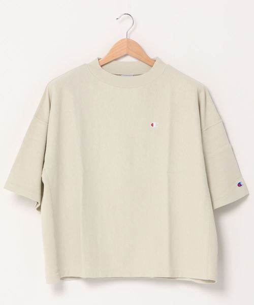 Champion(チャンピオン)の「Champion:Reverse weaveモックネックTee(Tシャツ/カットソー・レディース・ライトグレー/バイオレット/ライトグリーン・ONE SIZE)」の2枚目の写真
