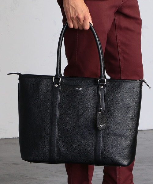 抜群の収納力 型押しレザートートバッグ トートバッグ Men S Bigi メンズビギ のファッション通販 Zozotown