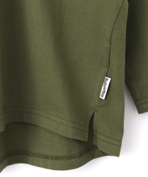 MAKE YOUR DAY（メイクユアデイ）の「No.5プリントスリット長袖Tシャツ■80～140cm（Tシャツ/カットソー・キッズ・パープル/カーキ/キャメル・90/100/110/120/80/130/140）」の17枚目の写真