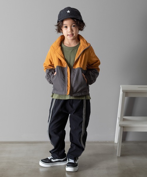 MAKE YOUR DAY（メイクユアデイ）の「No.5プリントスリット長袖Tシャツ■80～140cm（Tシャツ/カットソー・キッズ・パープル/カーキ/キャメル・90/100/110/120/80/130/140）」の9枚目の写真