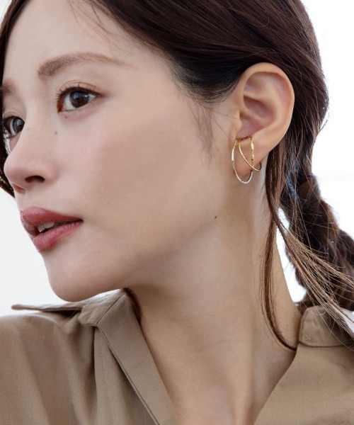 colleca la（コレカラ）の「スリムラインのセットイヤーカフ（イヤーカフ・レディース・シルバー/ゴールド・ﾌﾘ-）」の5枚目の写真