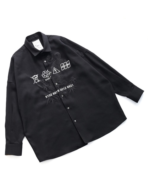 SHAREEF（シャリーフ）の「"虎"emb. L/S SHIRTS（シャツ/ブラウス・メンズ・ホワイト/ブラック/ネイビー・1/2/3）」の8枚目の写真