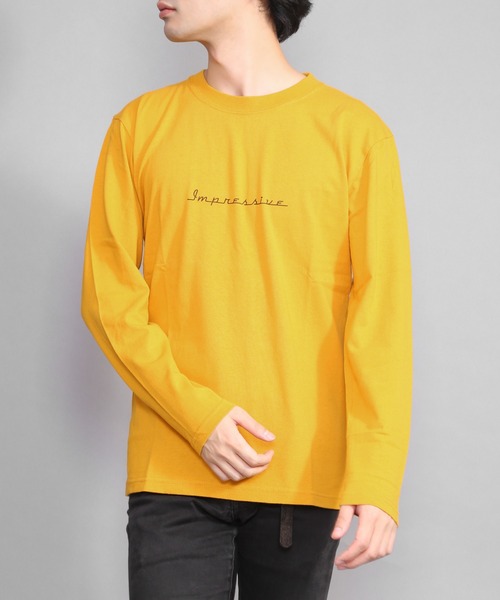 CERCA(チェルカ)の「BEYES/センターロゴシンプルロングスリーブTシャツ(Tシャツ/カットソー・メンズ・ホワイト/ブラック/オレンジ・LARGE/MEDIUM)」の1枚目の写真