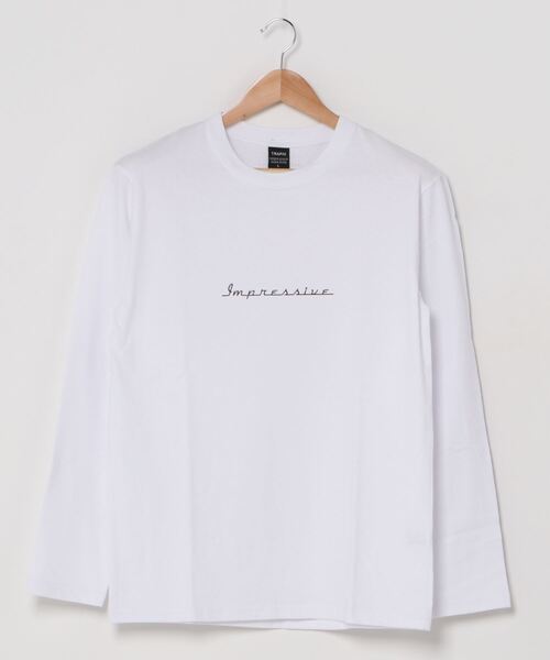 CERCA(チェルカ)の「BEYES/センターロゴシンプルロングスリーブTシャツ(Tシャツ/カットソー・メンズ・ホワイト/ブラック/オレンジ・LARGE/MEDIUM)」の8枚目の写真