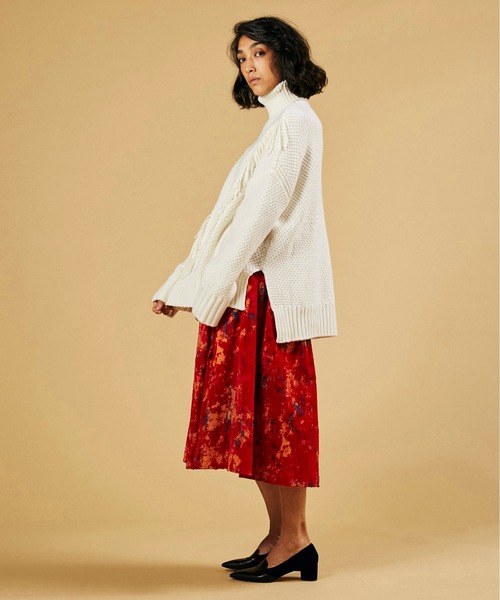 DOUBLE STANDARD CLOTHING（ダブルスタンダードクロージング）の「cashfeel  フリンジデザインニット（ニット/セーター・レディース・オフホワイト・FREE）」の9枚目の写真