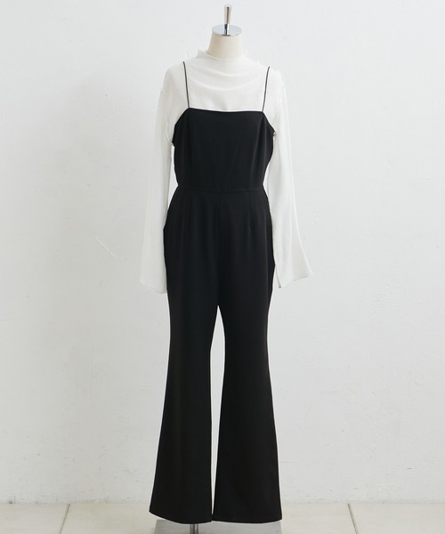 新品 メゾピアノ オーバーオール + トップスセット 高める 