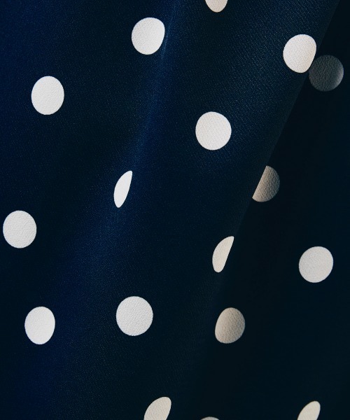 Sov ソブ のファッションワンピース Original 水玉パネルサテンワンピース ワンピース