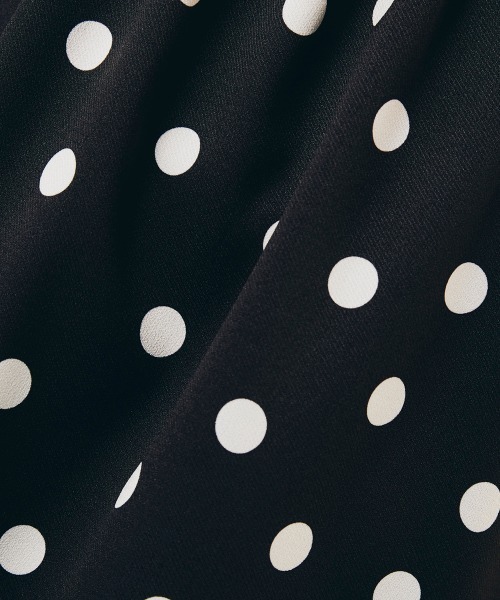 Sov ソブ のファッションワンピース Original 水玉パネルサテンワンピース ワンピース