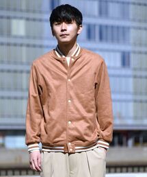 【WEB限定】SHIPS: フェイクスエード スタジアム ブルゾン