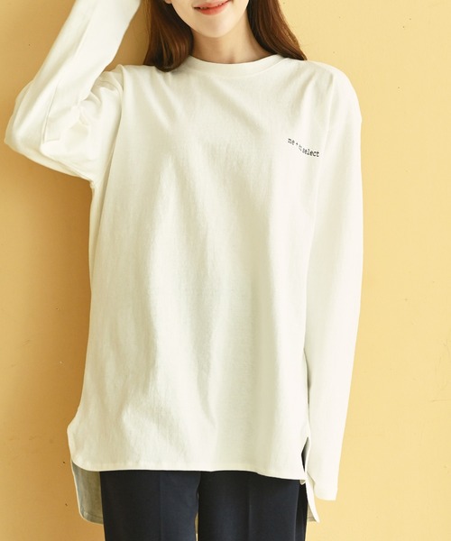 me+em select（ミームセレクト）の「me+em select ラウンドオーバーゆるロンTee（Tシャツ/カットソー・レディース・チャコールグレー/アイボリー/モカ・FREE）」の19枚目の写真