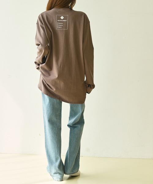 me+em select（ミームセレクト）の「me+em select ラウンドオーバーゆるロンTee（Tシャツ/カットソー・レディース・チャコールグレー/アイボリー/モカ・FREE）」の16枚目の写真