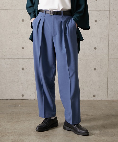 JUNRED(ジュンレッド)の「【セットアップ対応】エアリーストレッチワイド(スラックス・メンズ・ライトグレー/ダークブラウン/ブルー・S/M/L)」の3枚目の写真