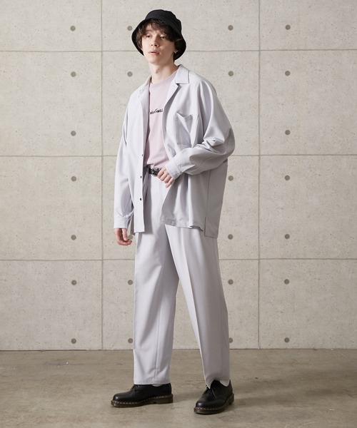 JUNRED(ジュンレッド)の「【セットアップ対応】エアリーストレッチワイド(スラックス・メンズ・ライトグレー/ダークブラウン/ブルー・S/M/L)」の11枚目の写真