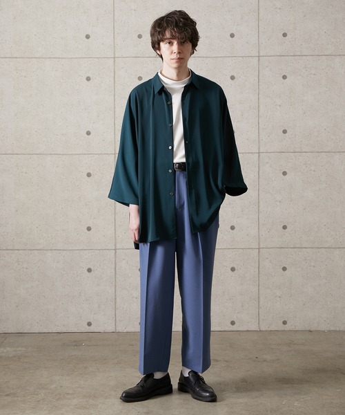 JUNRED(ジュンレッド)の「【セットアップ対応】エアリーストレッチワイド(スラックス・メンズ・ライトグレー/ダークブラウン/ブルー・S/M/L)」の4枚目の写真