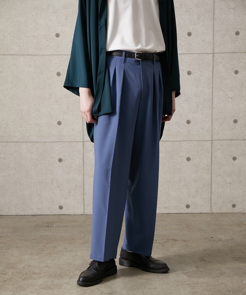 JUNRED(ジュンレッド)の「【セットアップ対応】エアリーストレッチワイド(スラックス・メンズ・ライトグレー/ダークブラウン/ブルー・S/M/L)」の13枚目の写真