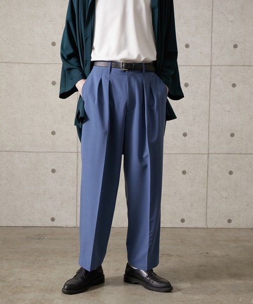 JUNRED(ジュンレッド)の「【セットアップ対応】エアリーストレッチワイド(スラックス・メンズ・ライトグレー/ダークブラウン/ブルー・S/M/L)」の19枚目の写真