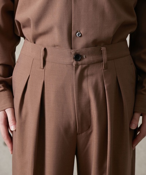 JUNRED(ジュンレッド)の「【セットアップ対応】エアリーストレッチワイド(スラックス・メンズ・ライトグレー/ダークブラウン/ブルー・S/M/L)」の18枚目の写真