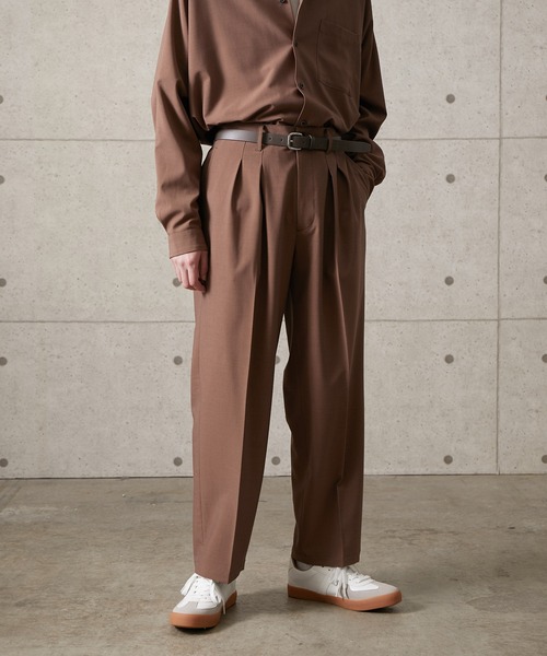 JUNRED(ジュンレッド)の「【セットアップ対応】エアリーストレッチワイド(スラックス・メンズ・ライトグレー/ダークブラウン/ブルー・S/M/L)」の9枚目の写真