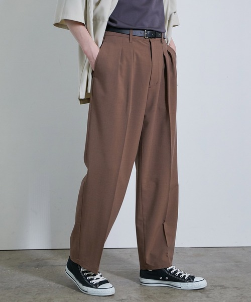 JUNRED(ジュンレッド)の「【セットアップ対応】エアリーストレッチワイド(スラックス・メンズ・ライトグレー/ダークブラウン/ブルー・S/M/L)」の21枚目の写真