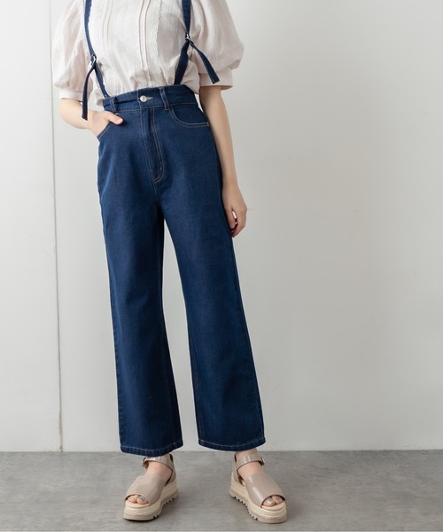 OLIVE des OLIVE（オリーブデオリーブ）の「ゴキゲンサス付パンツ（その他パンツ・レディース・サックスブルー系/ブルー系その他/アイボリー/グレー系その他・FREE）」の3枚目の写真